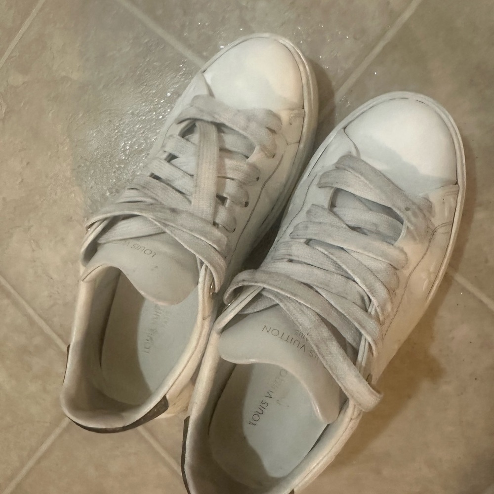 Louis Vuitton White Leather Sneakers